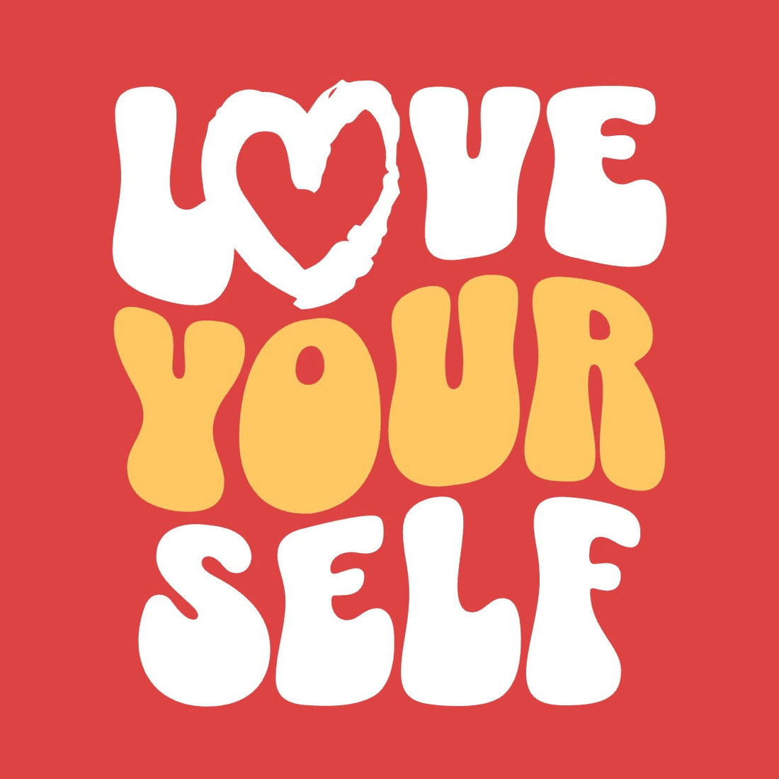 Love Your Self image in 70's text